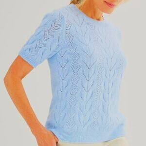 Croft & Barrow Short Sleeve Pointelle Sweater Plus Size 3X